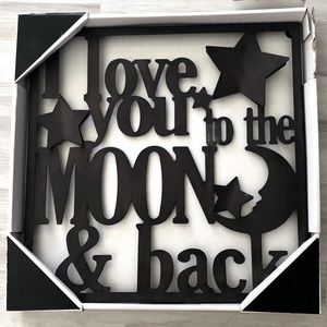 I Love You to the Moon & Back Wall Plaque